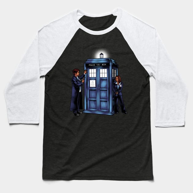 The Agents have the Phone Box Baseball T-Shirt by sugarpoultry